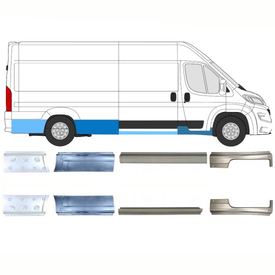Reparationspanel set för Opel Movano 2021-2026 / Vänster+Höger 16465