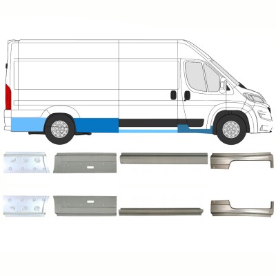 Reparationspanel set för Opel Movano 2021-2026 / Vänster+Höger 16470