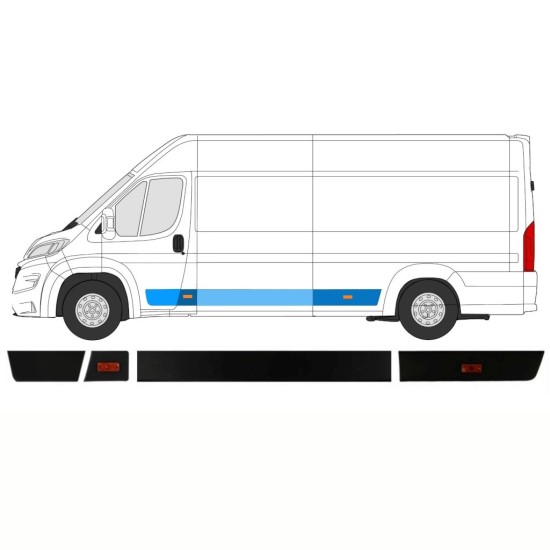 Prydnads skyddslister set för Opel Movano 2021-2026 / Vänster / 14425