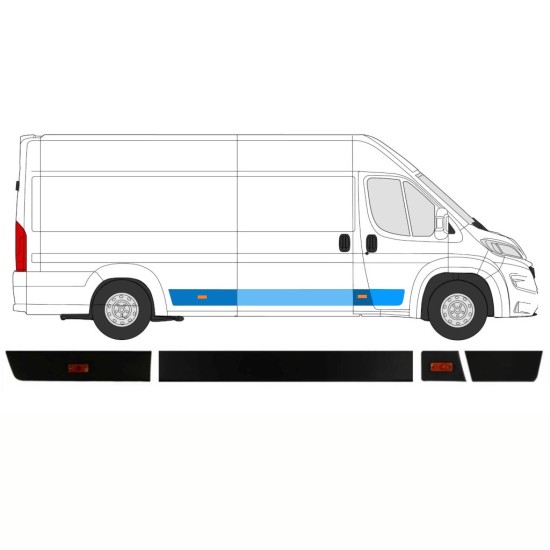 Prydnads skyddslister set för Opel Movano 2021-2026 / Höger / 14422
