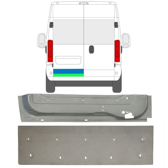 Reparationspanel för bakdörr för Opel Movano 2021-2026 / Höger / Set 16518