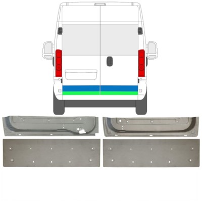 Reparationspanel för bakdörr för Opel Movano 2021-2026 16519