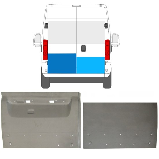 Reparationspanel för bakdörr för Opel Movano 2021-2023 / Vänster+Höger / Set 16727