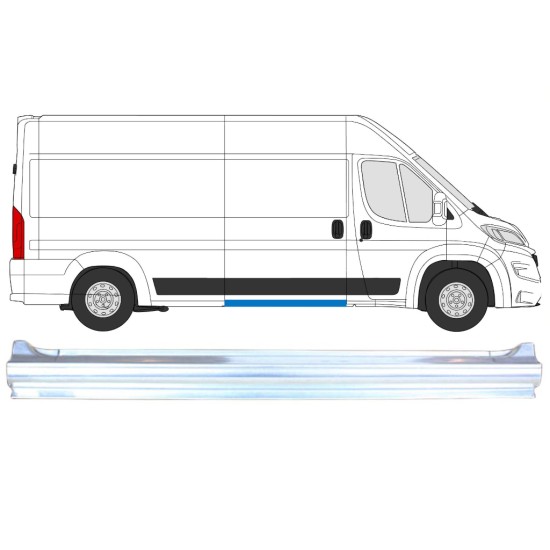 Tröskel för skjutdörr för Opel Movano 2021-2026 / Höger 16458