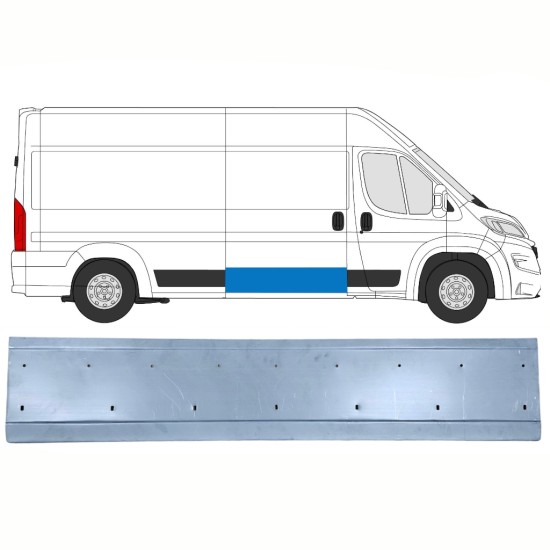Skjutdörr reparationspanel för Opel Movano 2021-2026 / Höger 16461