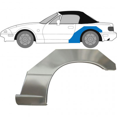 Sidovägg hjulhuskant för Mazda MX-5 1989-1998 / Vänster 6695