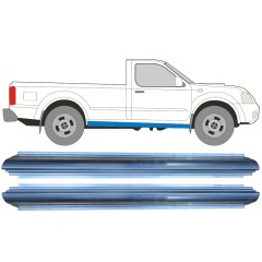 Tröskelplåt reparationspanel för Nissan Navara D22 1998-2005 / Vänster = Höger (symmetrisk) / Set 9927