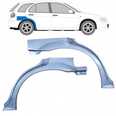 Sidovägg hjulhuskant för Nissan Almera 1999-2007 / Vänster+Höger / Set 9630