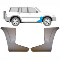 Nedre del av fram skärm reparationspanel för Nissan Patrol 1997-2009 / Vänster+Höger / Set 9625