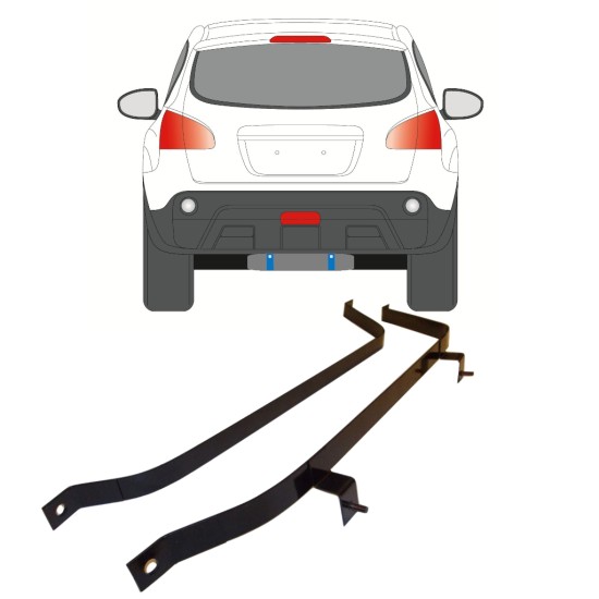 Hållarsats bränsletank för Nissan Qashqai 2007-2013 16014