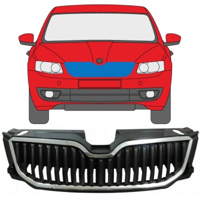 Kromad grill för Skoda Octavia III 2013-2017 9354
