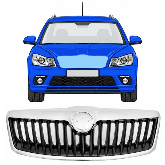 Grill för Skoda Octavia II 2008-2013 RS 17230