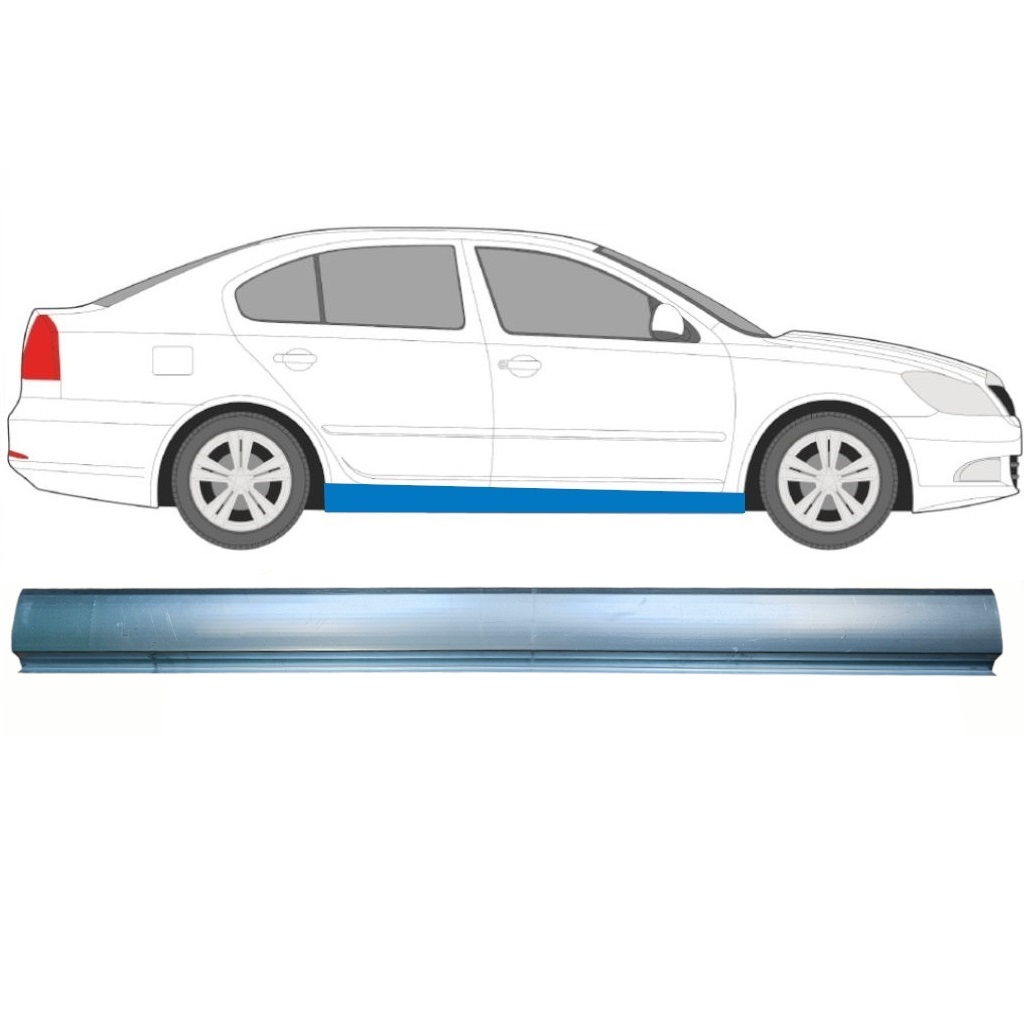 Tröskelplåt Reparationspanel För Skoda Octavia 2004-2013 / Vänster = Höger (Symmetrisk) 8591
