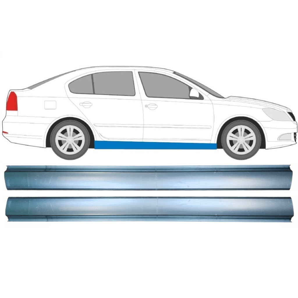 Tröskelplåt Reparationspanel För Skoda Octavia 2004-2013 / Vänster = Höger (Symmetrisk) / Set 10309