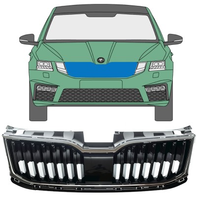 Grill för Skoda Octavia III 2017-2020 / Set 7548