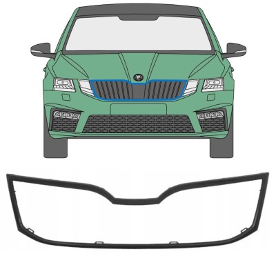 Grillram för Skoda Octavia III 2017-2020 16207