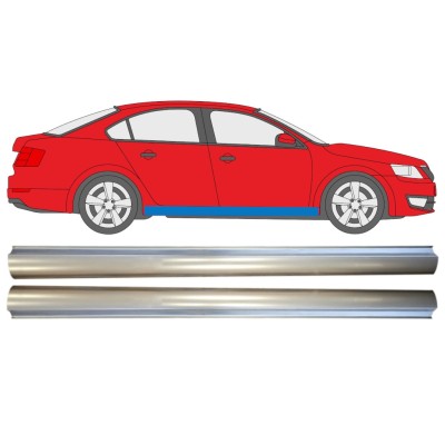 Nedre tröskelplåt reparationspanel för Skoda Octavia III 2013-2020 / Vänster+Höger / Set 14827