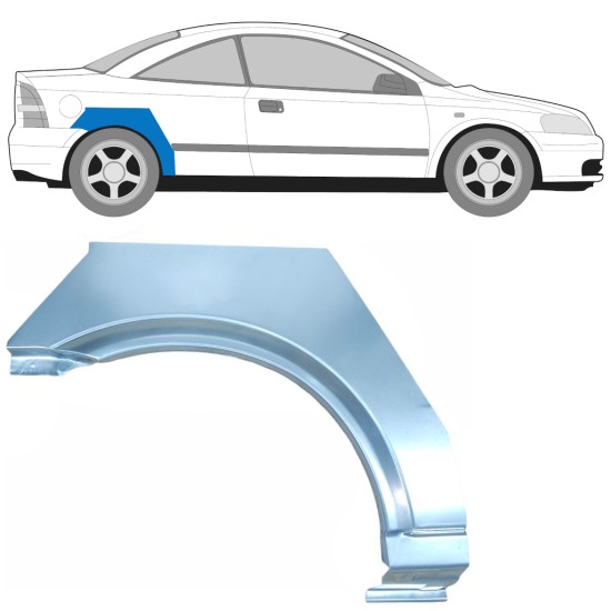 Sidovägg hjulhuskant för Opel Astra G 1998-2009 / Höger / COUPE 15959