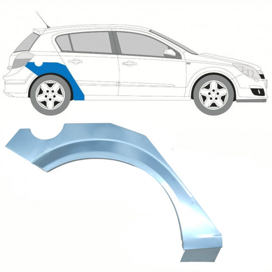 Sidovägg hjulhuskant för Opel Astra 2003-2014 / Höger 8862