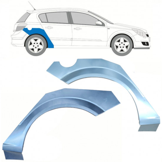 Sidovägg hjulhuskant för Opel Astra 2003-2014 / Vänster+Höger / Set 10661