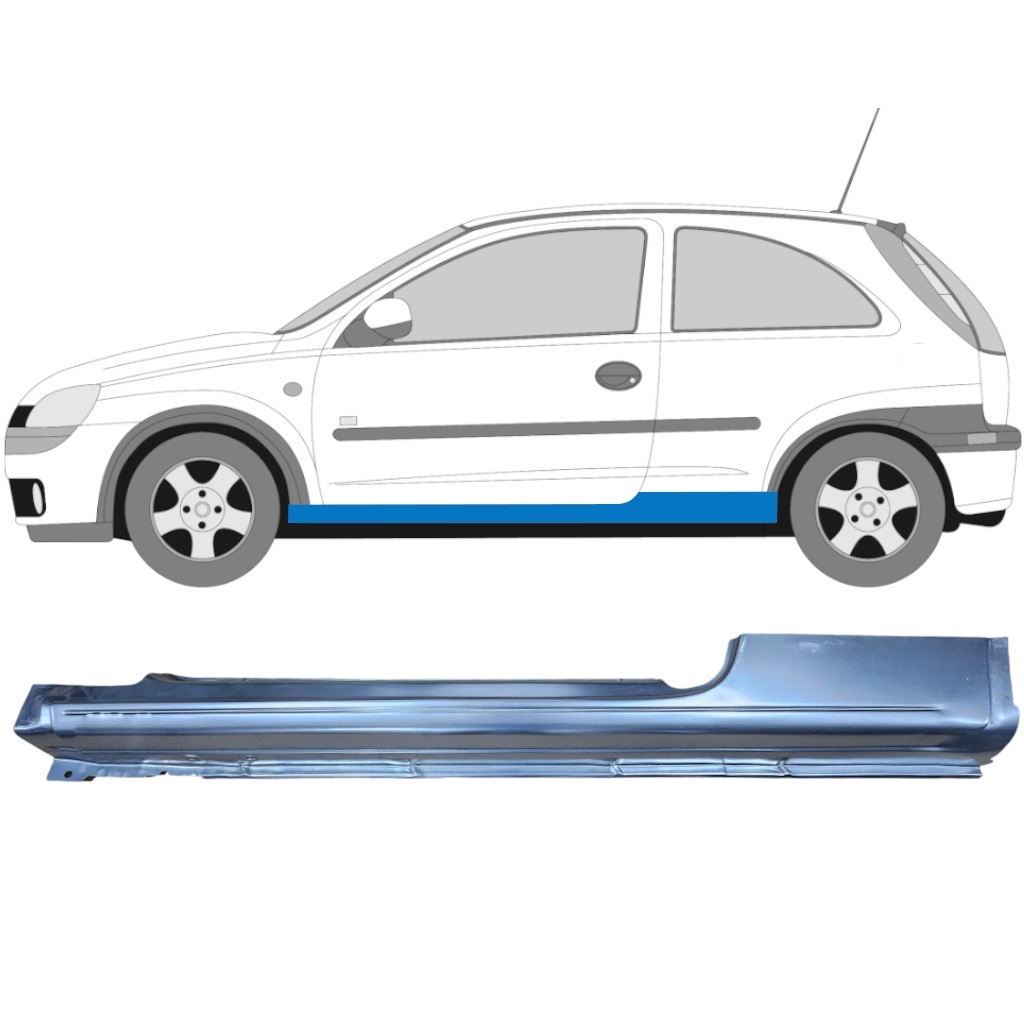 Tröskelplåt Reparationspanel För Opel Corsa 2000-2010 / Vänster 6878