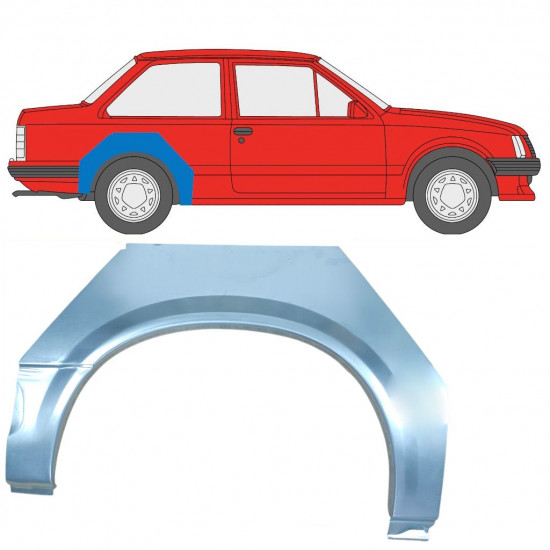 Sidovägg hjulhuskant för Opel Corsa A 1982-1993 / Höger 11018