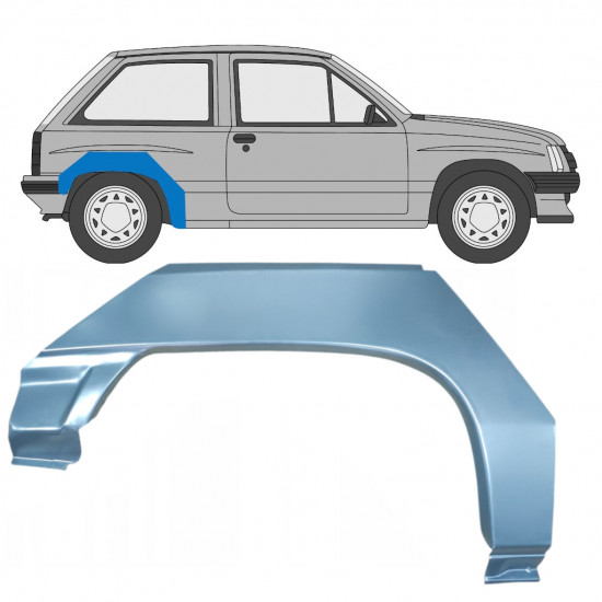 Sidovägg hjulhuskant för Opel Corsa A 1982-1993 / Höger 7701