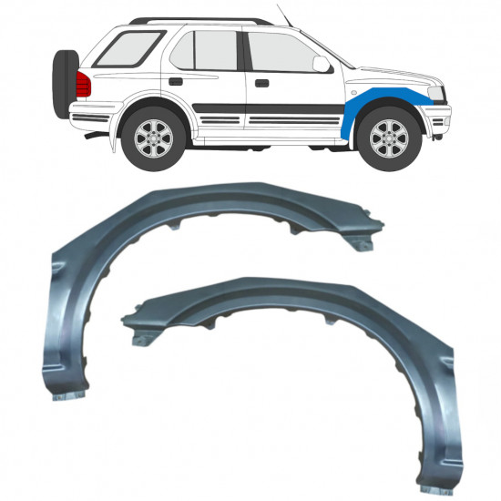 Reparationspanel till framskärm för Opel Frontera B 1999-2002 / Vänster+Höger / Set 9994