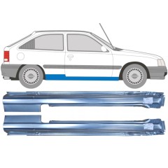 Tröskelplåt för Opel Kadett E Astra 1984-1993 / Vänster+Höger / Set 9449