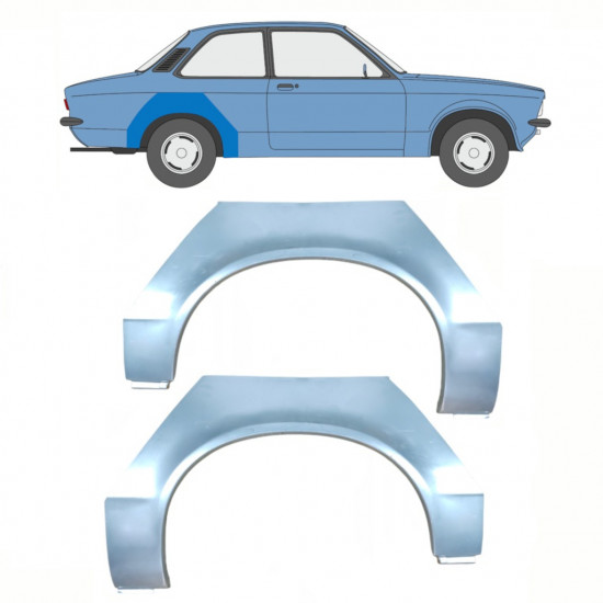 Sidovägg hjulhuskant för Opel Kadett C 1973-1979 / Set 11077