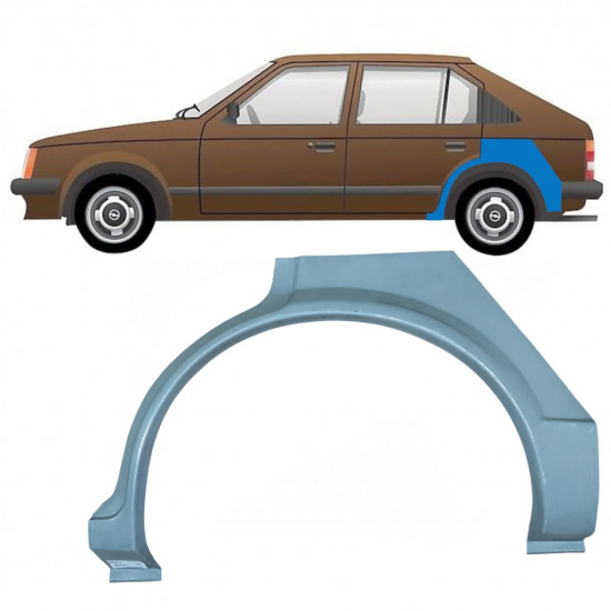 Sidovägg hjulhuskant för Opel Kadett D 1979-1984 / Vänster 7907