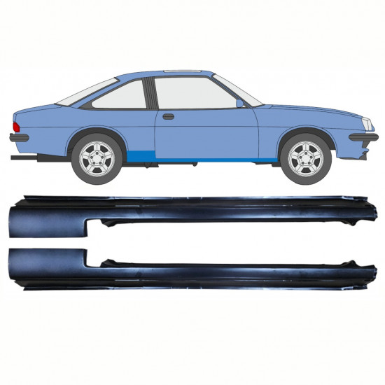 Tröskelplåt reparationspanel för Opel Manta B 1975-1988 / Set 11080