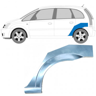 Sidovägg hjulhuskant för Opel Meriva 2003-2010 / Vänster 5830