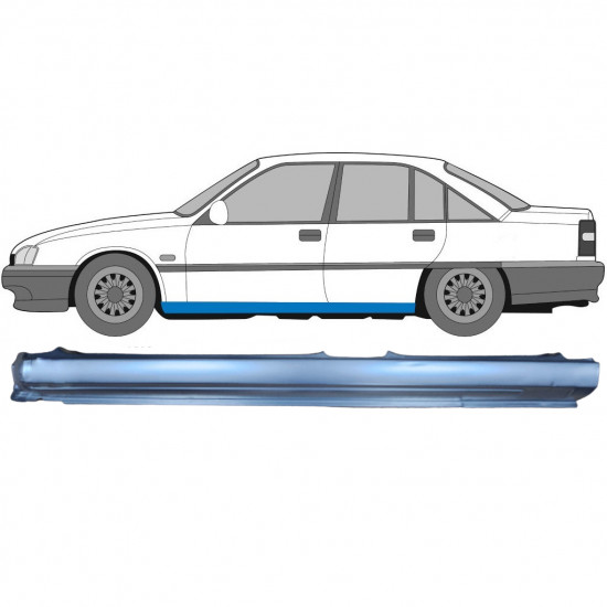 Tröskelplåt reparationspanel för Opel Omega A 1986-1993 / Vänster 8071