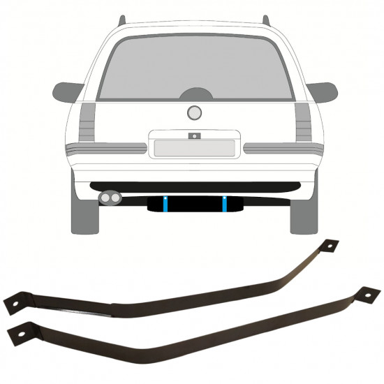 Hållarsats bränsletank för Opel Omega 1996-2003 9385