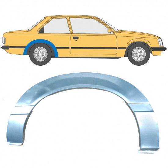 Sidovägg hjulhuskant för Opel Rekord E 1977-1986 / Höger 11037