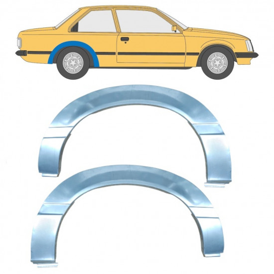 Sidovägg hjulhuskant för Opel Rekord E 1977-1986 / Vänster+Höger / Set 11039