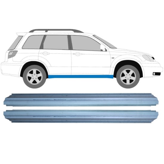 Tröskelplåt reparationspanel för Mitsubishi Outlander 2003-2007 / Vänster+Höger / Set 16144