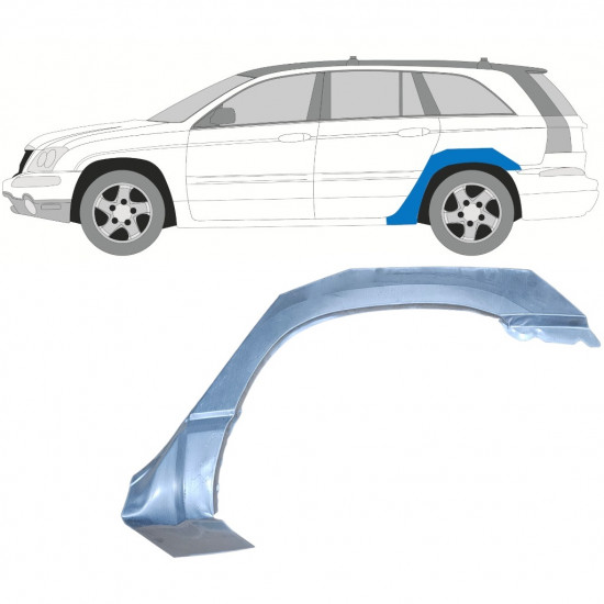 Sidovägg hjulhuskant för Chrysler Pacifica 2003-2007 / Vänster 7670