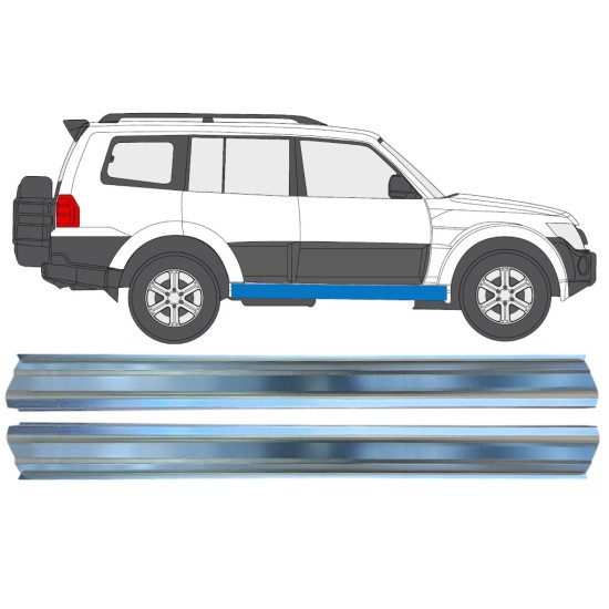 Tröskelplåt reparationspanel för Mitsubishi Pajero 2006-2021 / Vänster+Höger / Set 16351