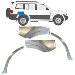 Sidovägg hjulhuskant för Mitsubishi Pajero 2006-2021 / Vänster+Höger / Set 14842