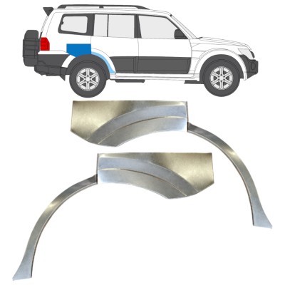 Sidovägg hjulhuskant för Mitsubishi Pajero 2006-2021 / Vänster+Höger / Set 14842