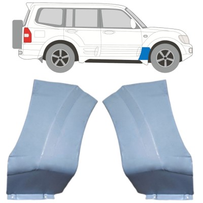Reparationspanel till framskärm för Mitsubishi Pajero 1999-2006 / Vänster+Höger / Set 16903