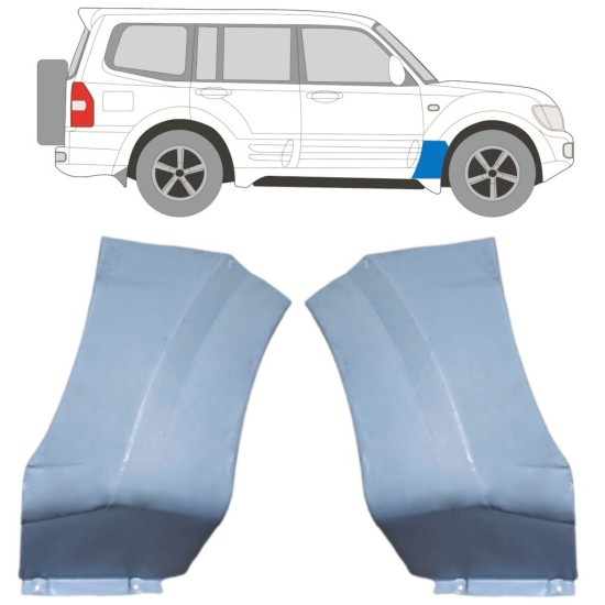 Reparationspanel till framskärm för Mitsubishi Pajero 1999-2006 / Vänster+Höger / Set 16903
