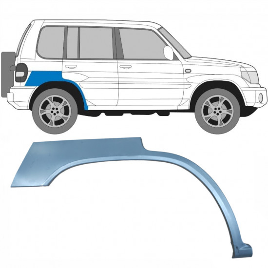 Sidovägg hjulhuskant för Mitsubishi Pajero Pinin 1998-2007 / Höger 5132