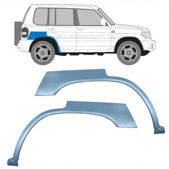 Sidovägg hjulhuskant för Mitsubishi Pajero Pinin 1998-2007 / Vänster+Höger / Set 10452