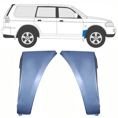 Reparationspanel till framskärm för Mitsubishi Pajero Sport 1996-2008 / Vänster+Höger / Set 10112