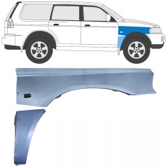 Reparationspanel till framskärm för Mitsubishi Pajero Sport 1996-2008 / Höger / Set 8542