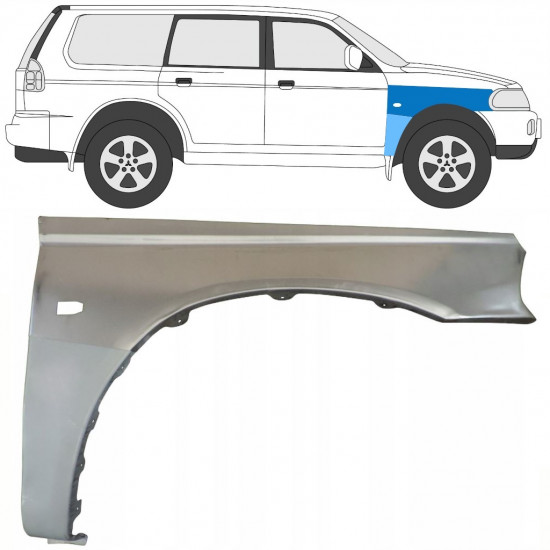 Reparationspanel till framskärm för Mitsubishi Pajero Sport 1996-2008 / Höger / Set 8542