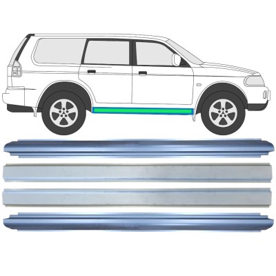 Reparationspanel för inre och yttre tröskel för Mitsubishi Pajero Sport 1996-2008 / Vänster+Höger / Set 14874